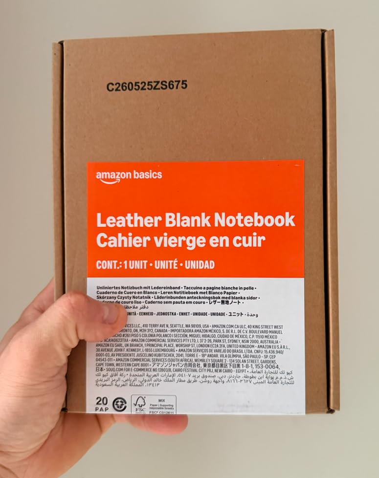 AmazonBasics Taccuino A righe A5 Blu Navy 240 Pagine