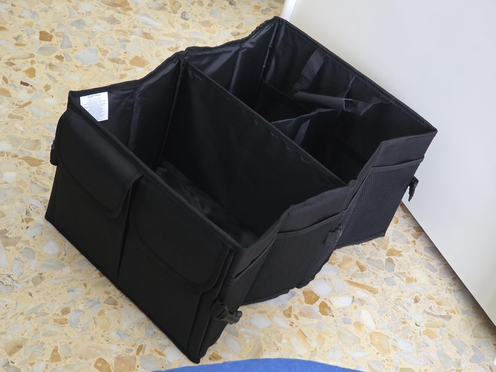 Amazon Basics Organizer Bagagliaio Auto 51L Nero Pieghevole