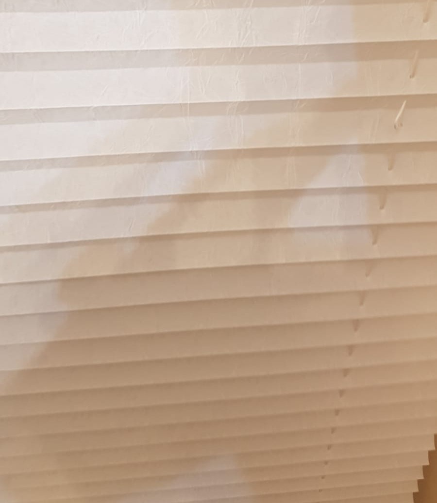 Amazon Basics Tenda Plissettata 70x130 cm Crema Senza Trapano