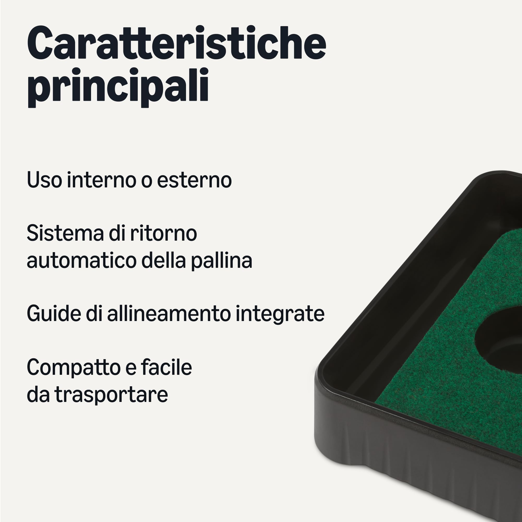 AmazonBasics Tappetino Putting Ritorno Automatico Verde