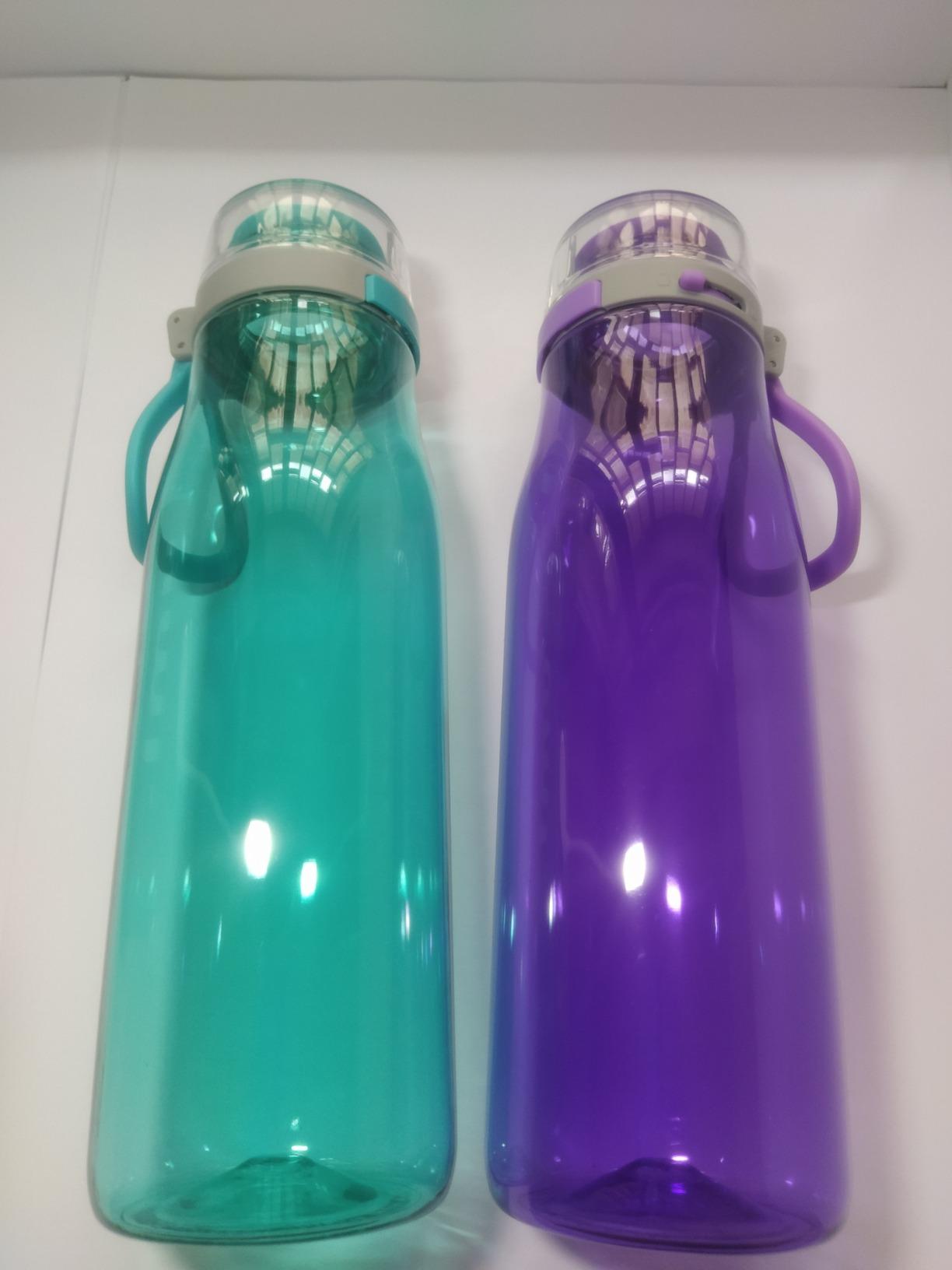 AmazonBasics Borraccia Sportiva 680 ml 2 Pezzi Blu Viola