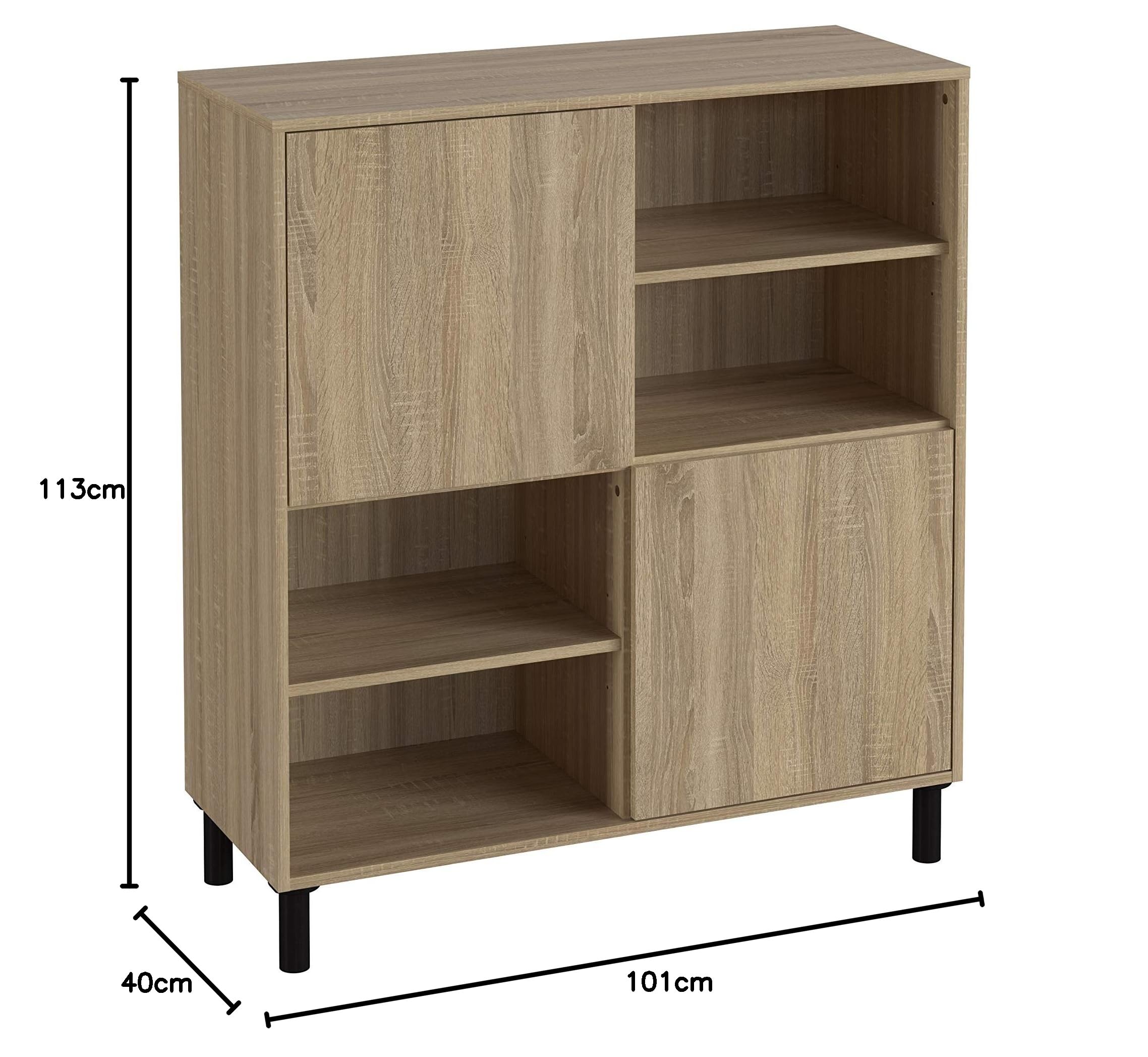 AmazonBasics Mobile 2 ante marrone quercia 101 cm