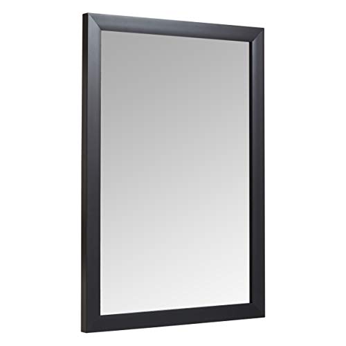 AmazonBasics Specchio da parete 51x71 cm nero cornice standard