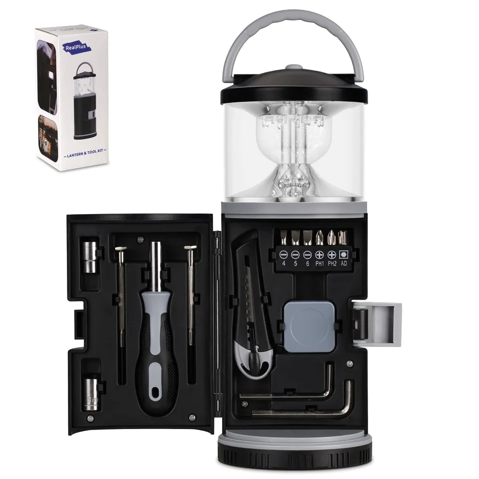 RealPlus Lanterna Campeggio LED con Kit Attrezzi Bianca