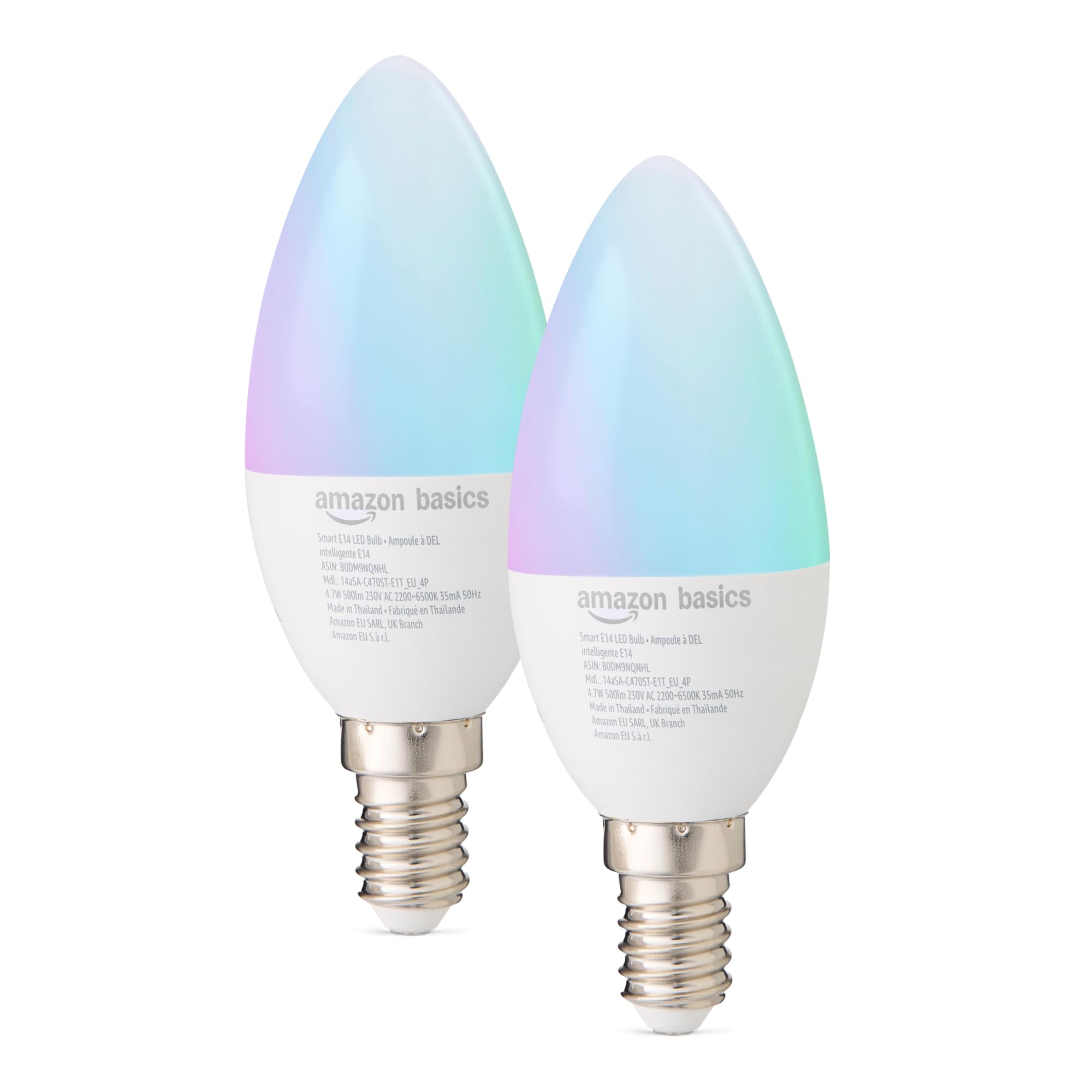 Amazon Basics Lampadina E14 Smart Colore Conf. 2