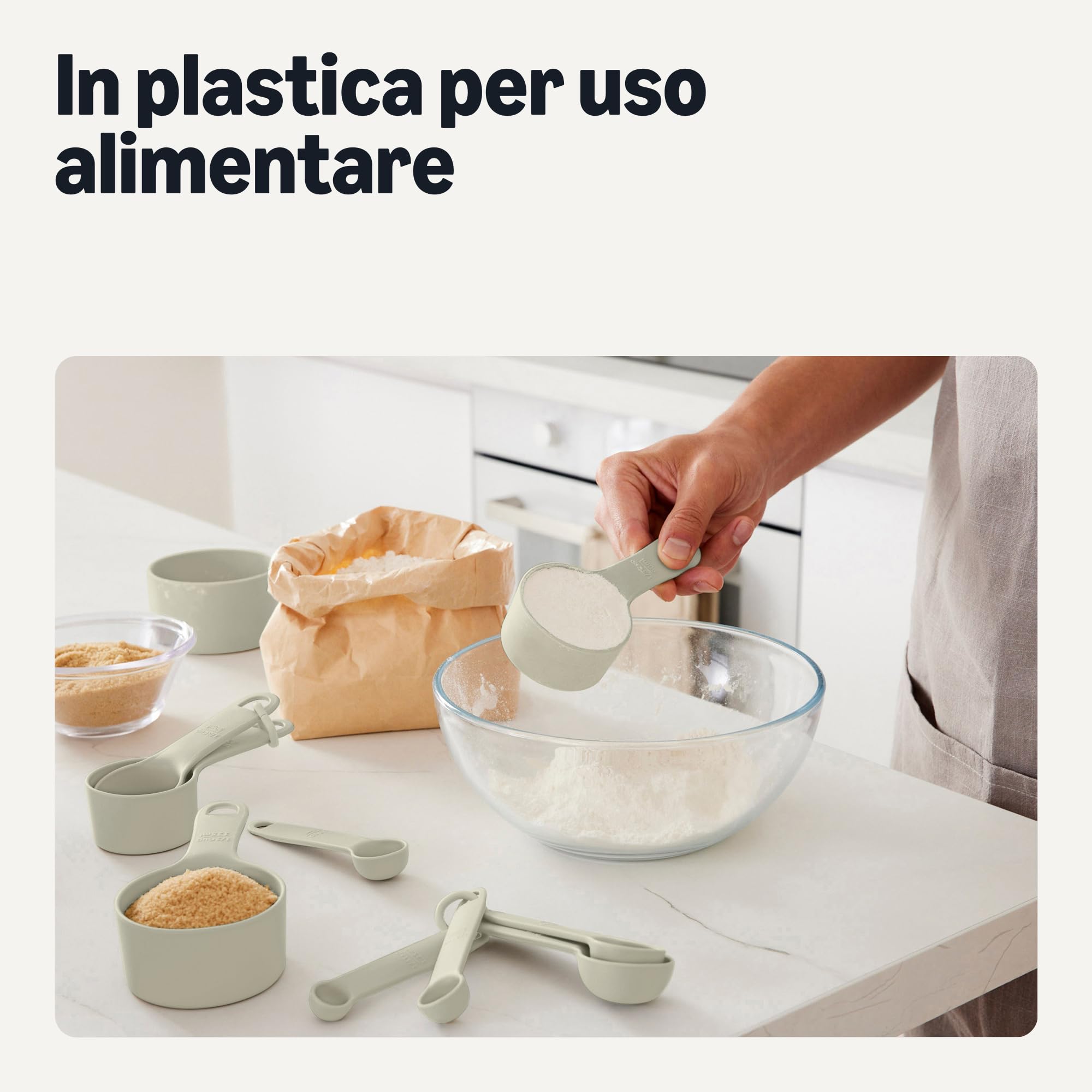 AmazonBasics Misurini Cucchiai Dosatori Set 10pz Grigio