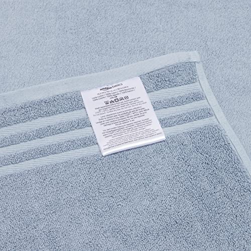 Amazon Basics set asciugamani cotone 6 pezzi blu