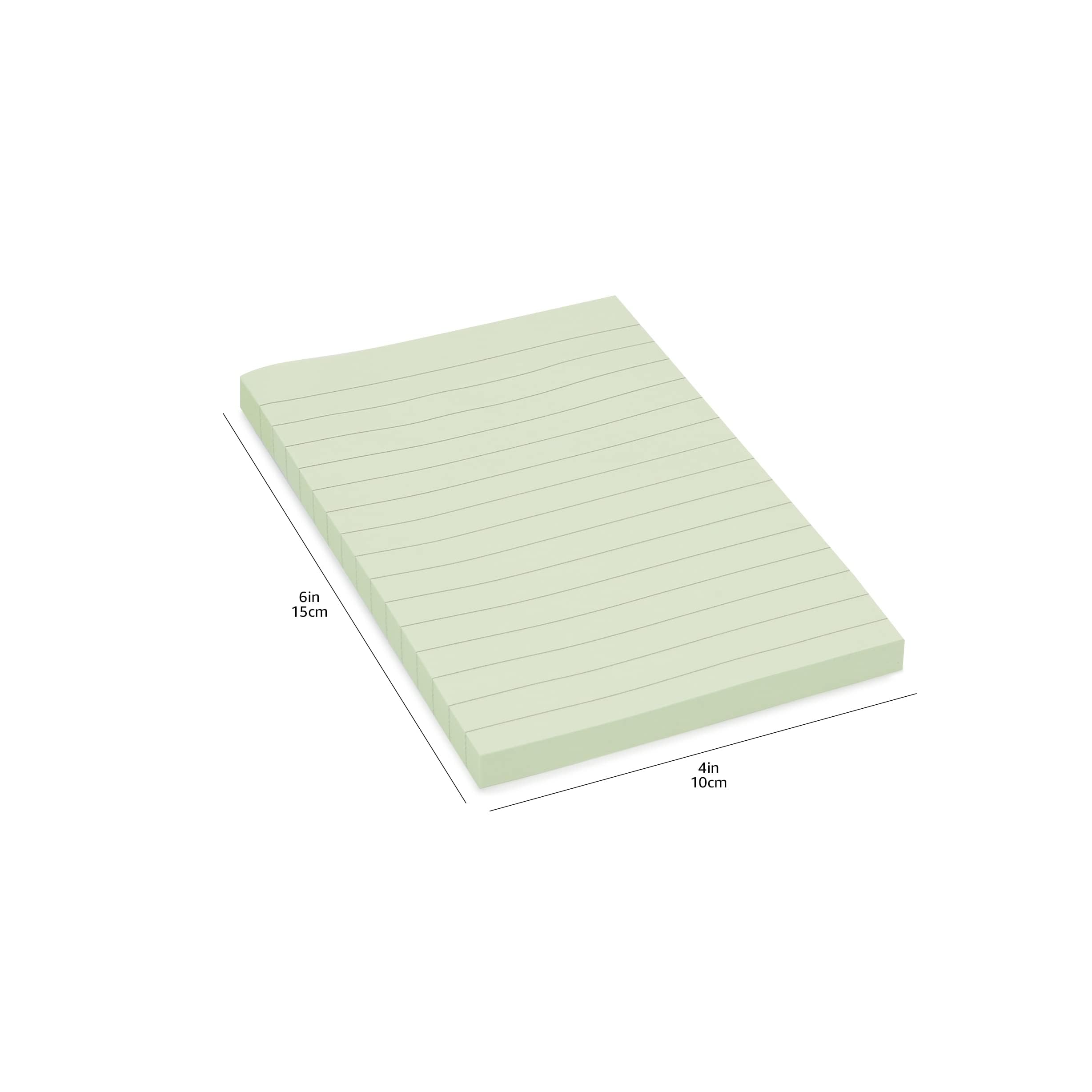 AmazonBasics Foglietti Adesivi a Righe 10,16x15 cm 5 Blocchi