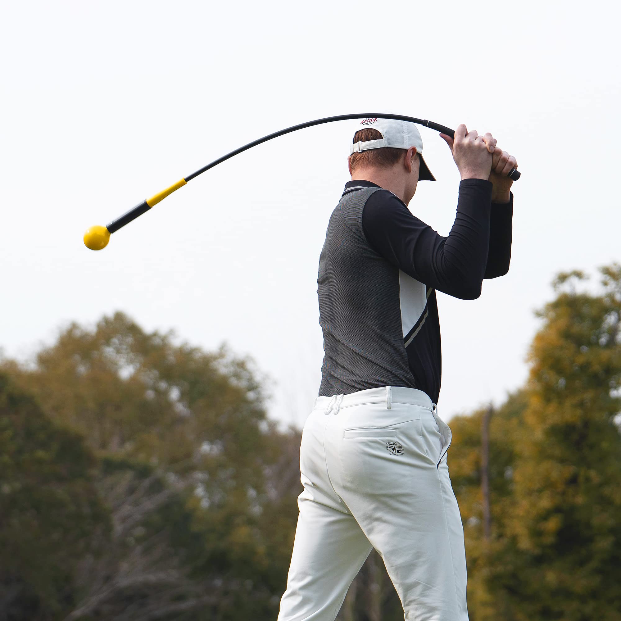 AmazonBasics attrezzo swing golf 122 cm nero giallo flessibile