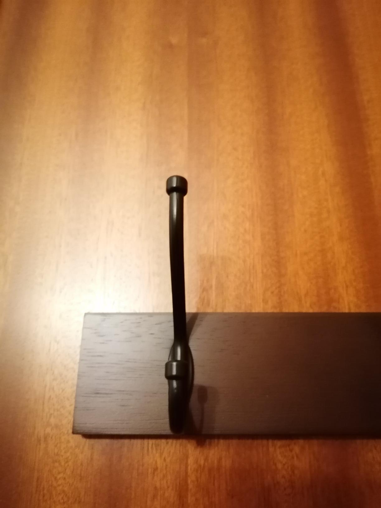 Amazon Basics Appendiabiti da Parete Legno Noce Chiaro 1 pezzo