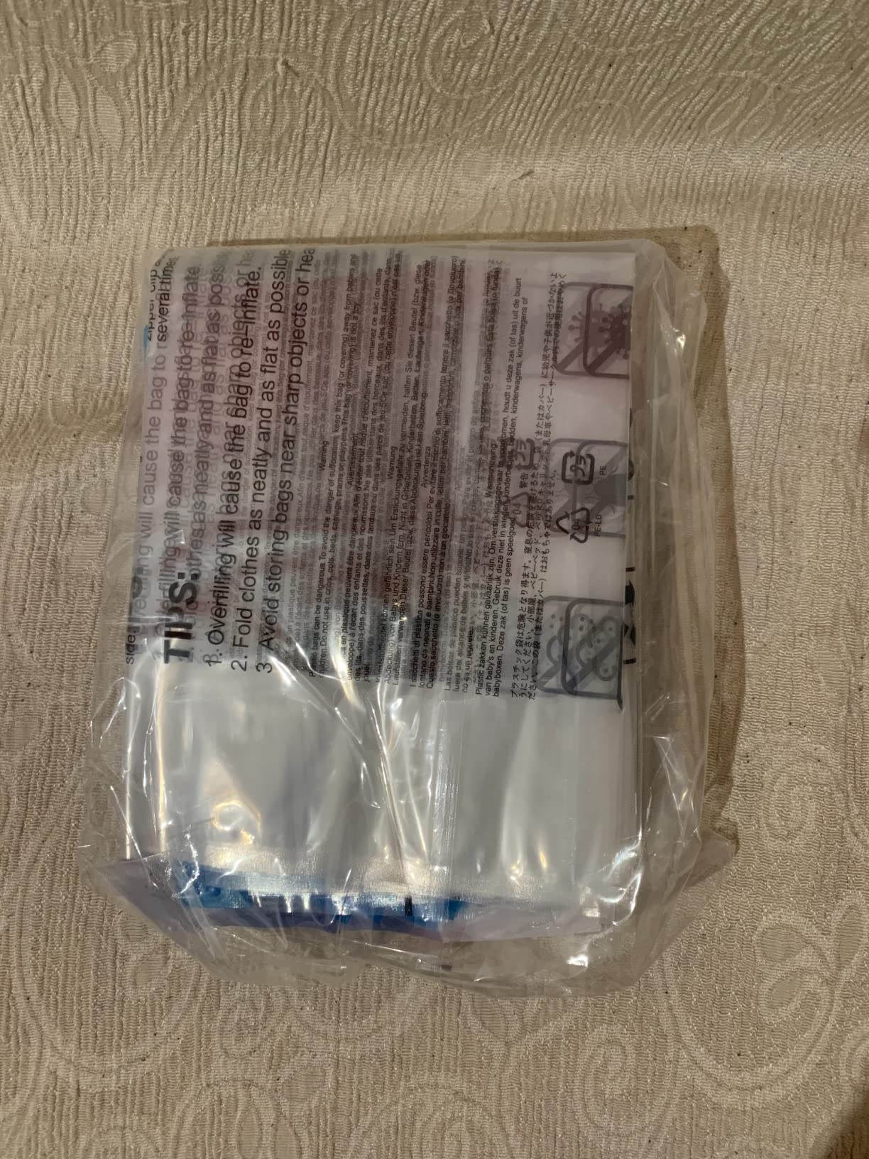 Amazon Basics sacchetti viaggio arrotolabili 12 pezzi trasparenti