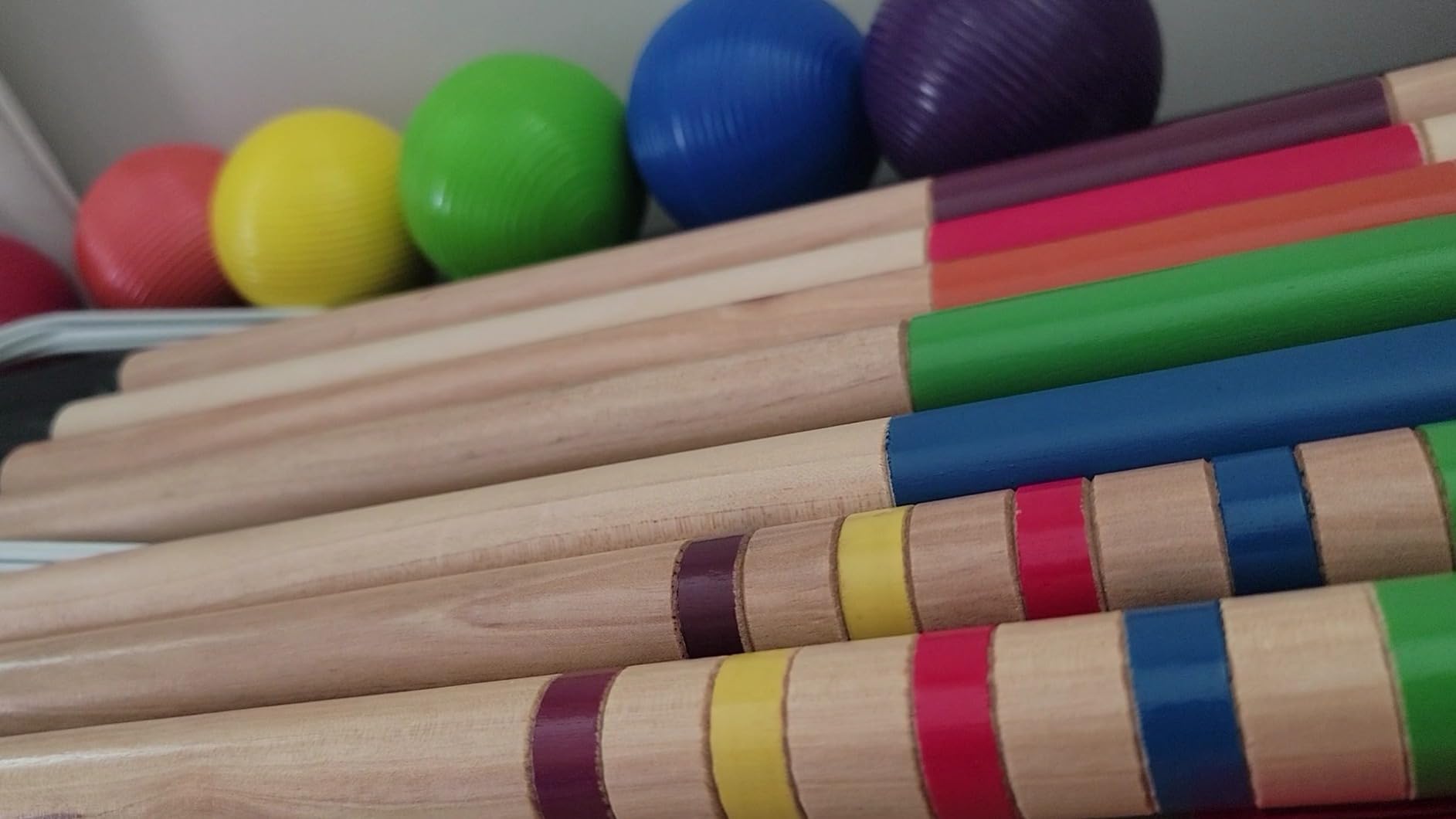 Amazon Basics set croquet 6 giocatori legno con borsa