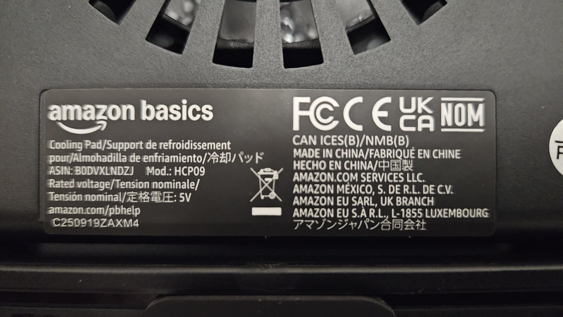 Amazon Basics Base Raffreddamento Laptop 17" 6 Ventole