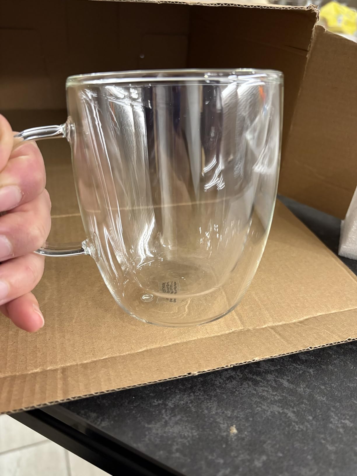 AmazonBasics Mug Vetro Doppia Parete Set 4pz 382ml