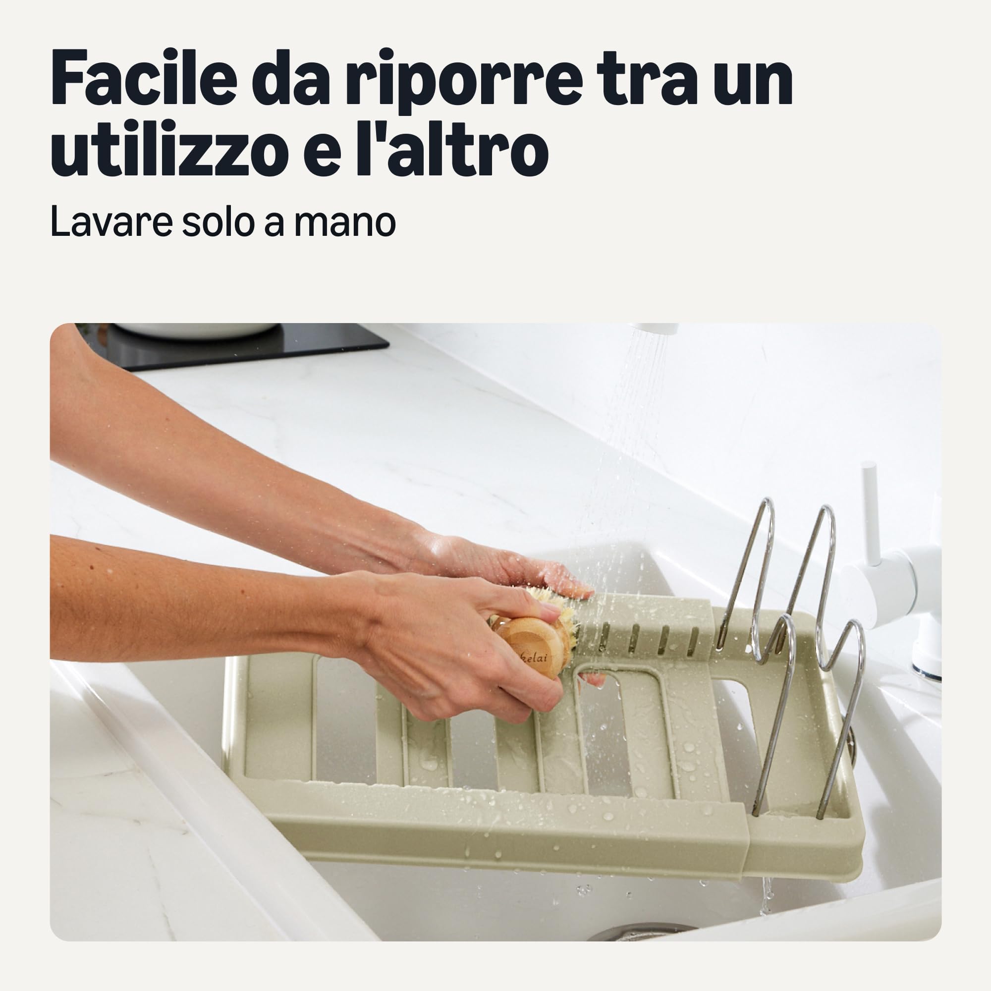 Amazon Basics organizer pentole acciaio 31-53 cm confezione da 1