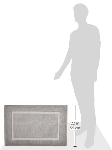 Amazon Basics tappetino bagno cotone grigio 51x79 cm