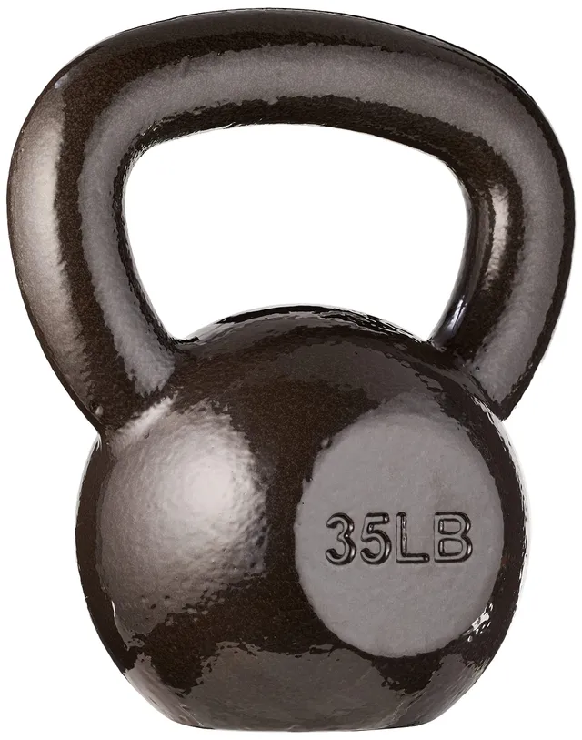 AmazonBasics kettlebell ghisa 35 lb manico largo