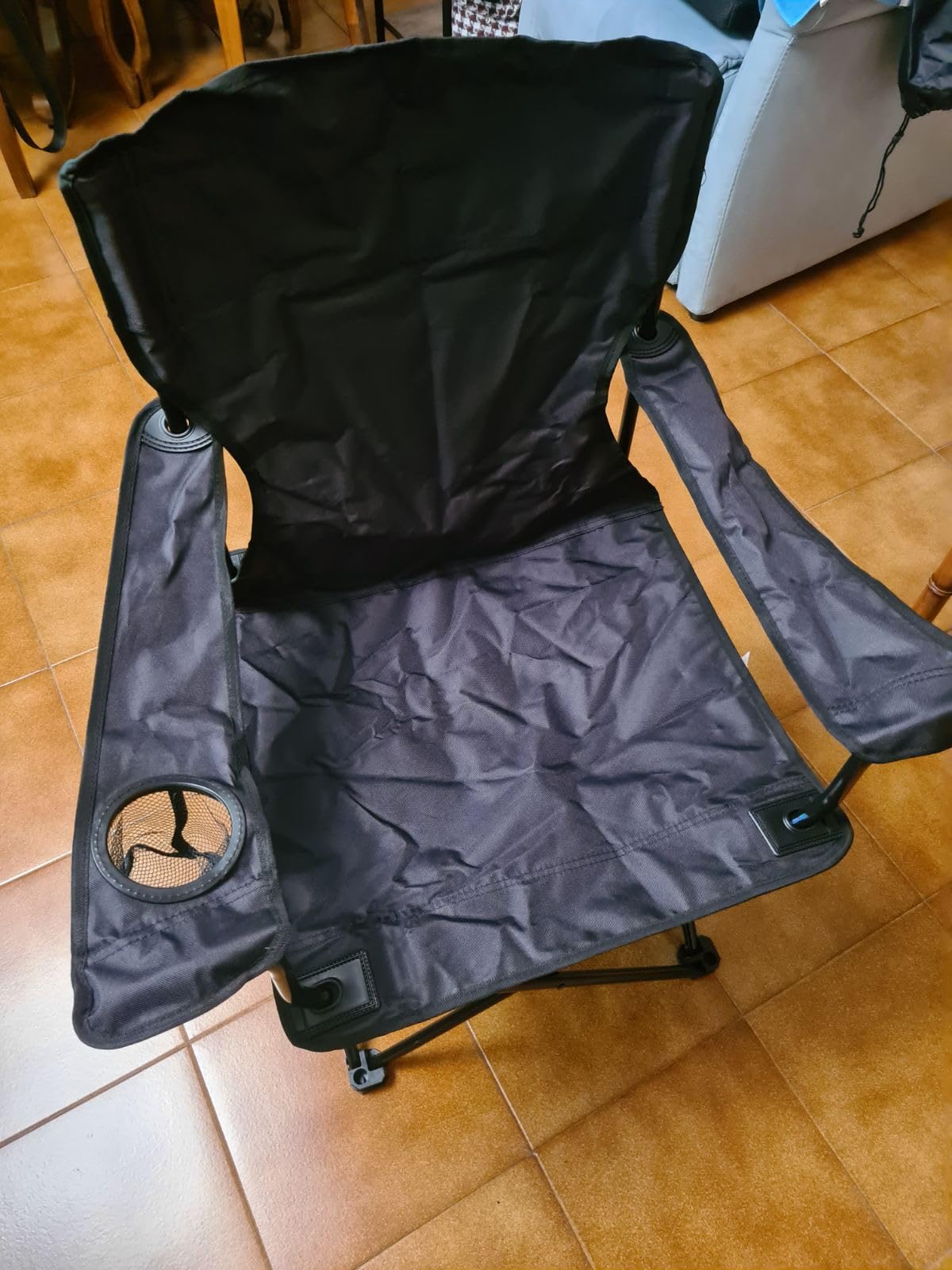 Amazon Basics Sedie Campeggio Pieghevoli Nere 2 Pezzi Acciaio