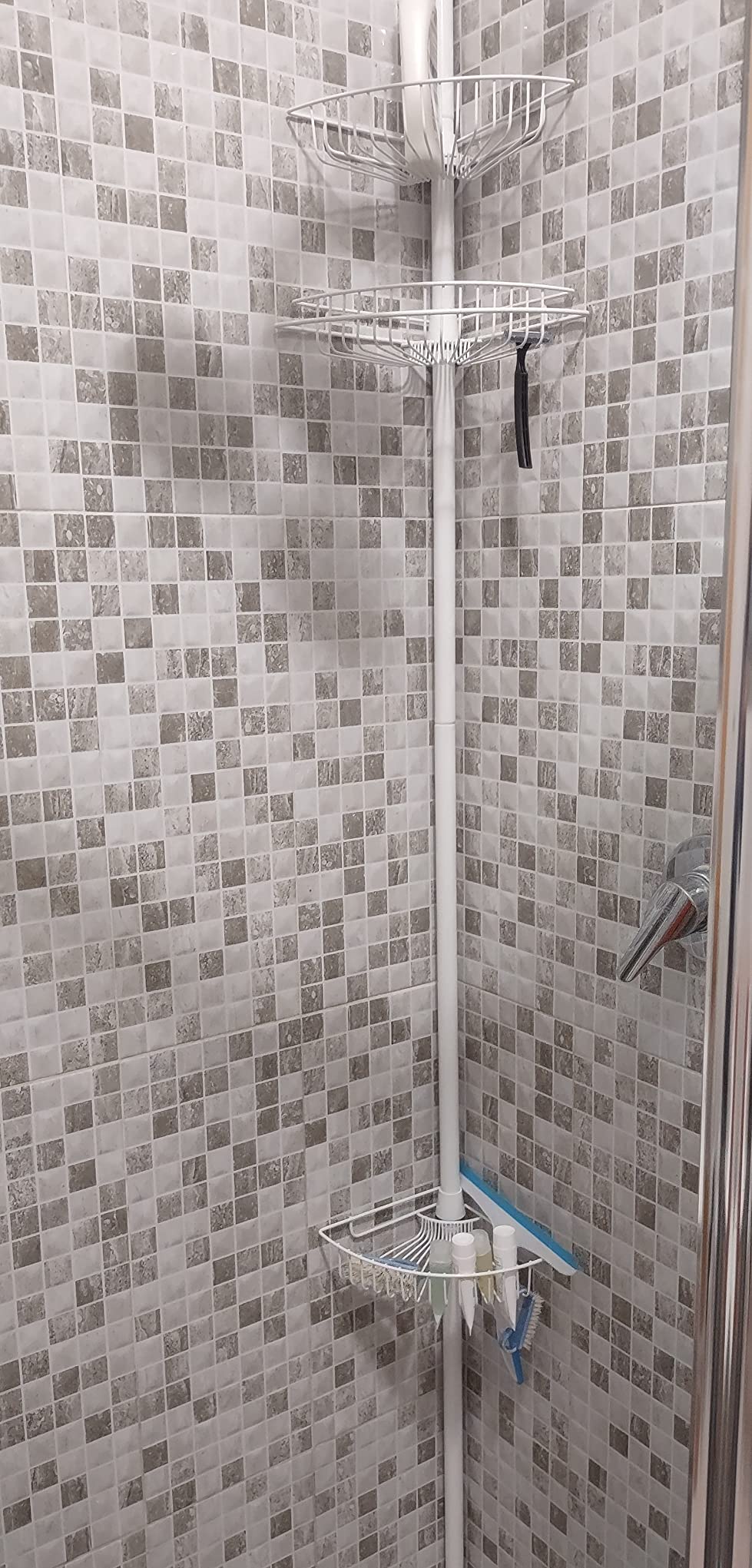 AmazonBasics Portaoggetti Doccia Angolare 4 Ripiani 246 cm