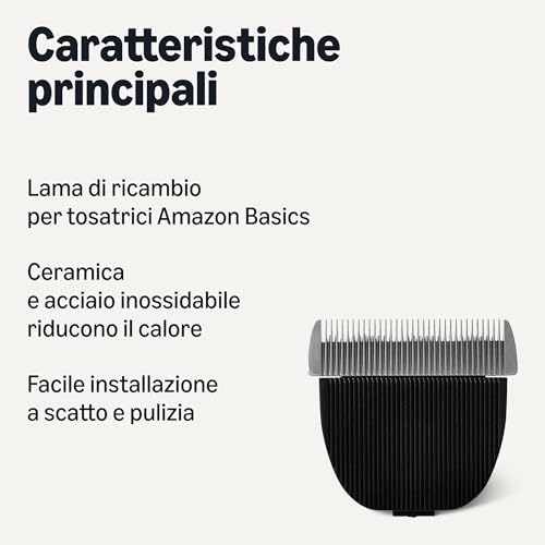AmazonBasics Lama Ricambio Tosatrice Cani Gatti Ceramica
