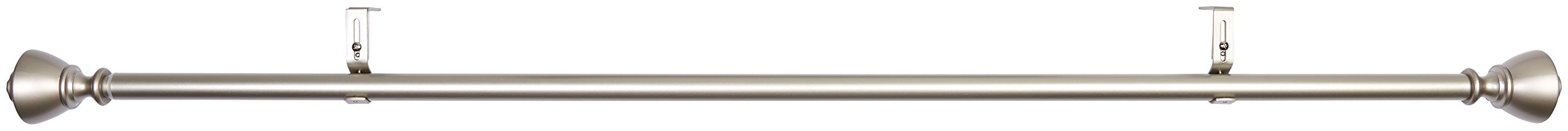 Amazon Basics bastone per tende nichel 180-366 cm con staffe