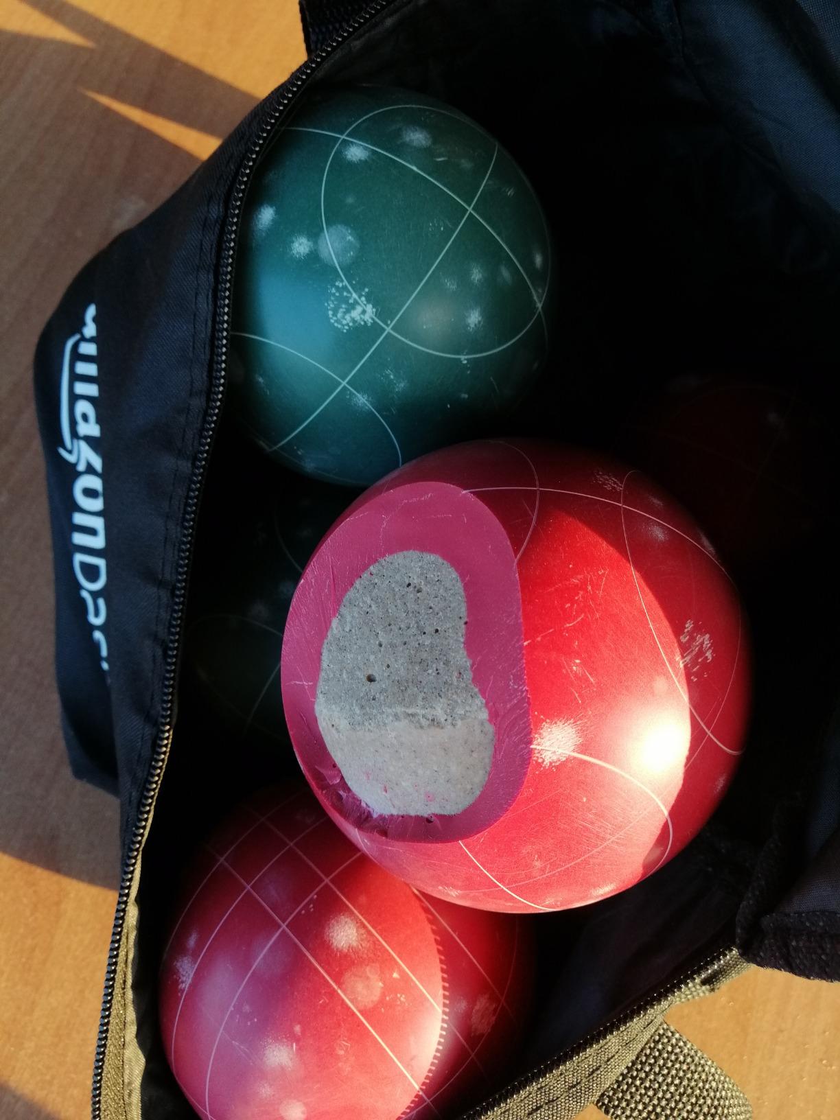 AmazonBasics Set Bocce 100 mm 8+1 con Custodia Adulti
