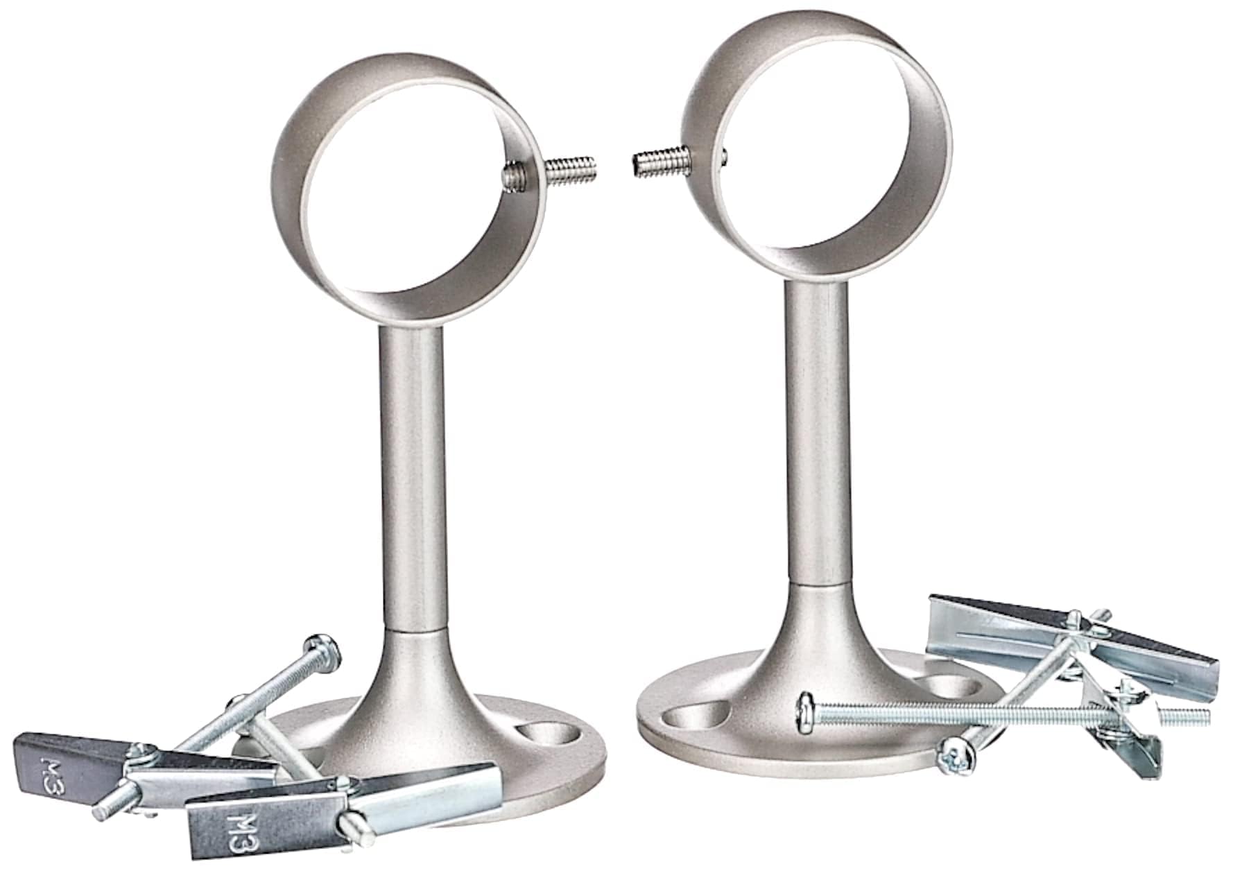 Amazon Basics Staffe Soffitto Nichel per Tende 2 Pezzi