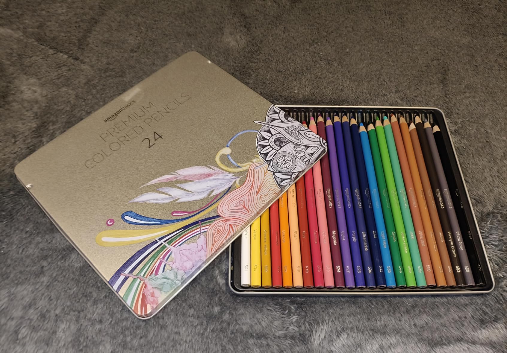 Amazon Basics Matite Colorate 48 Colori Set Scuola e Disegno