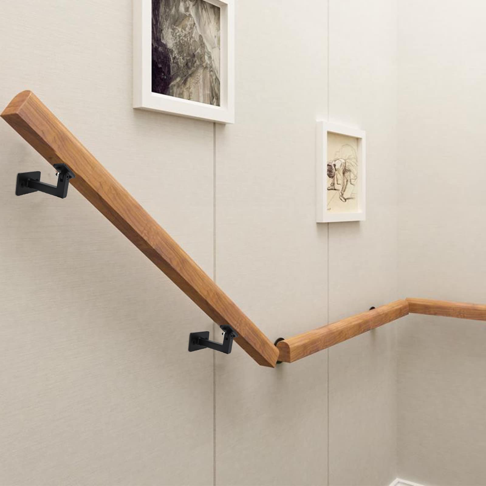 RealPlus staffe girevoli per corrimano quadrate regolabili 4 pezzi