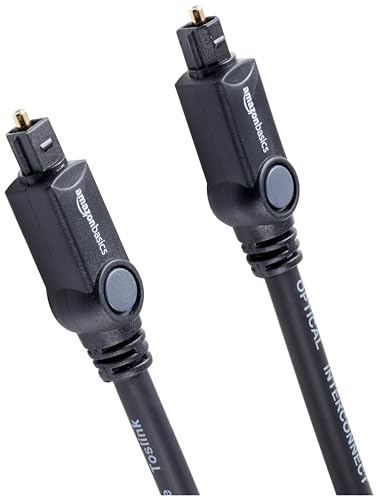 Amazon Basics Cavo Ottico Toslink 1 m Nero Audio Digitale
