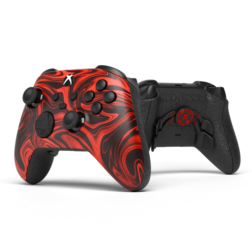 Aim Caustic Red controller Xbox Series X rosso