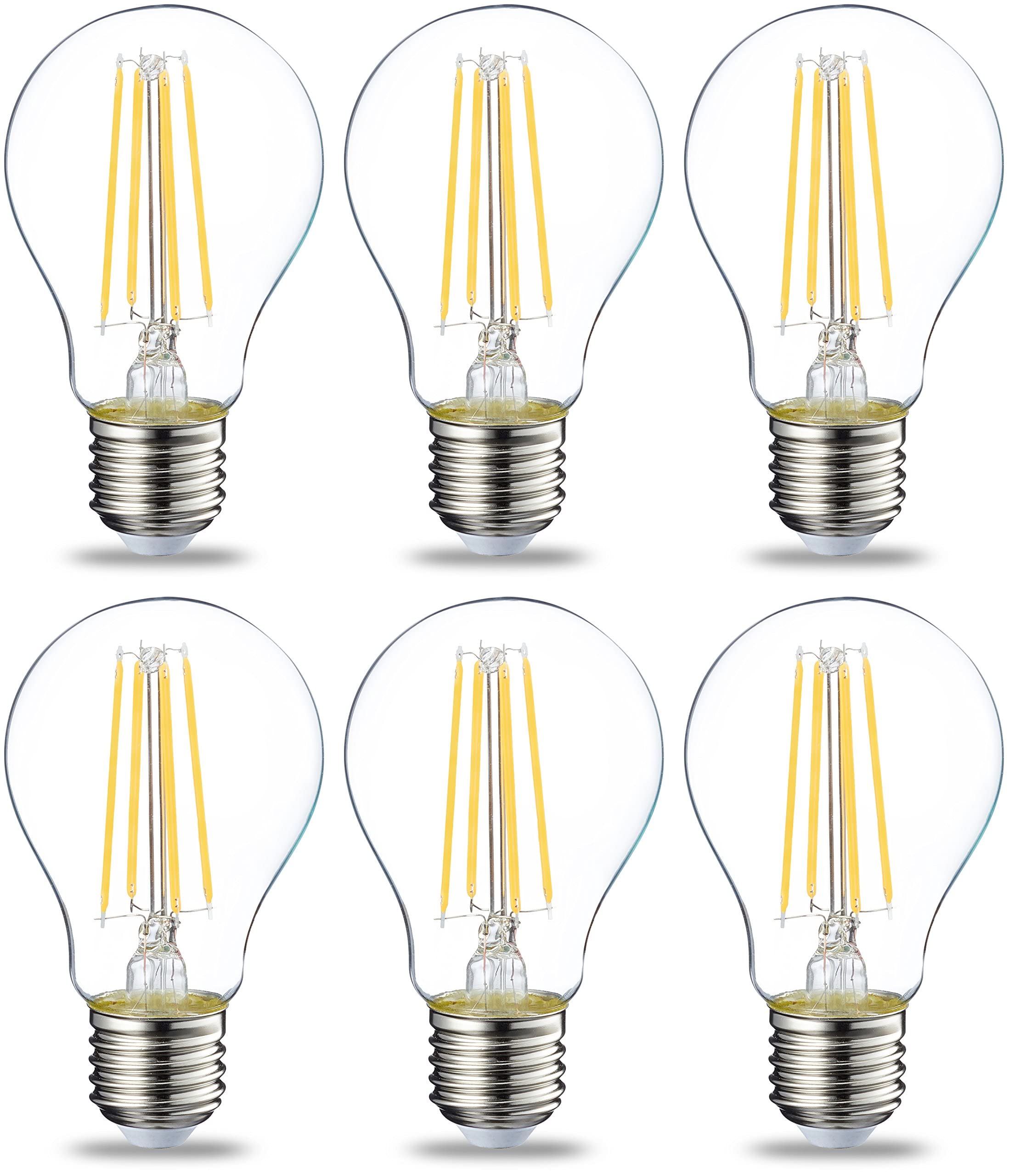 Amazon Basics Lampadine LED E27 7W 6 pezzi luce calda