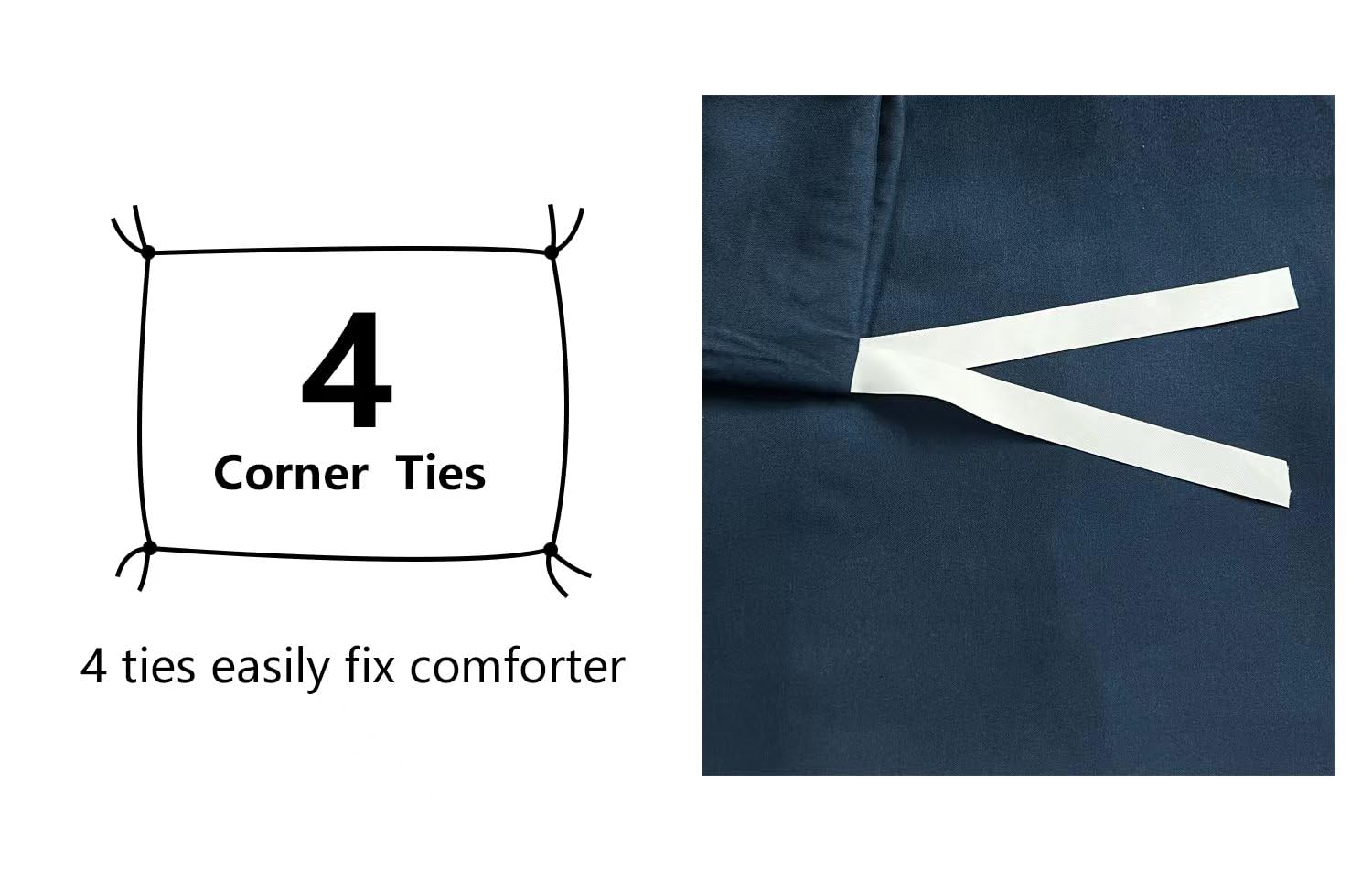 Amazon Basics set copripiumino singolo 135x200 blu navy microfibra
