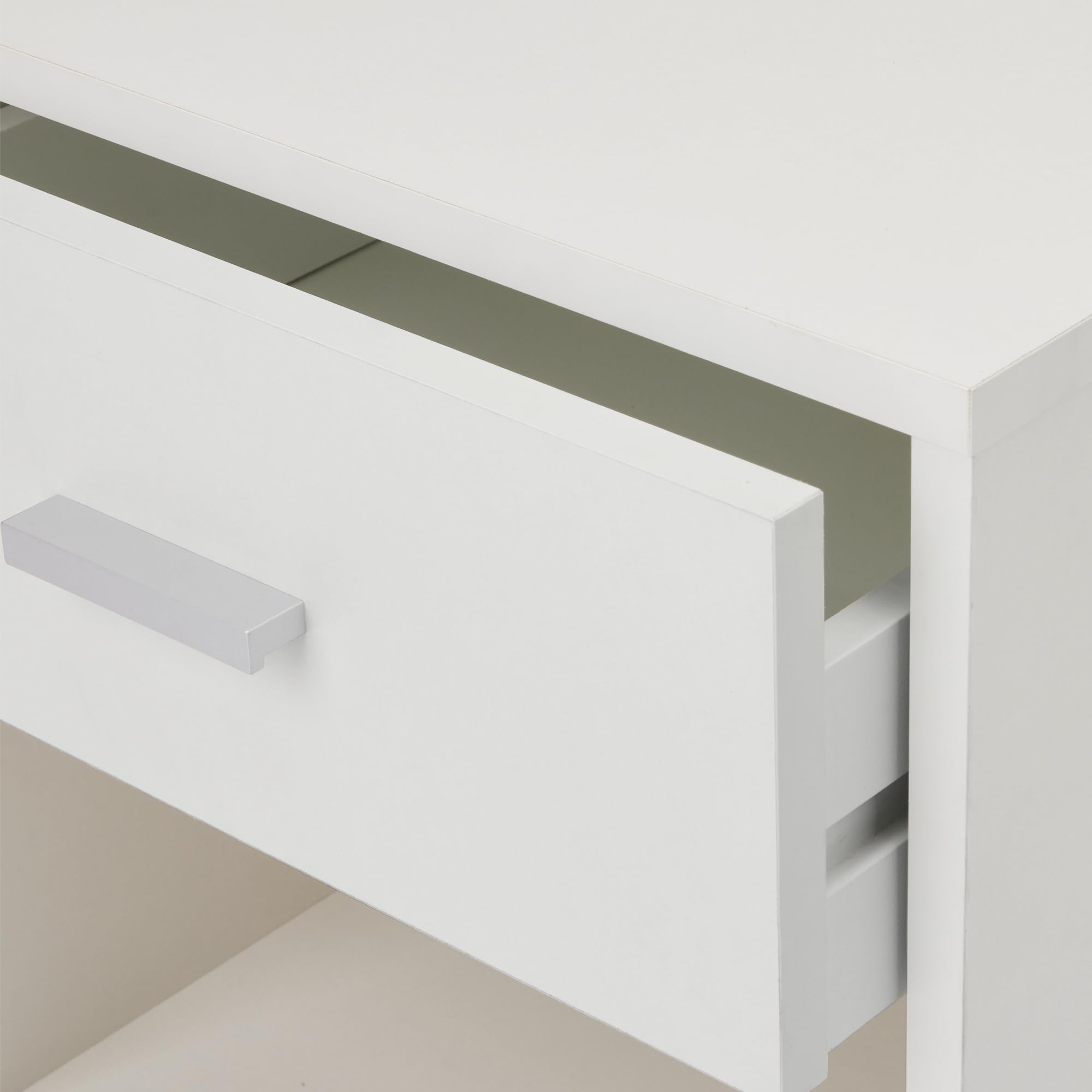 AmazonBasics Comodino 1 Cassetto Bianco 47x40x36cm legno