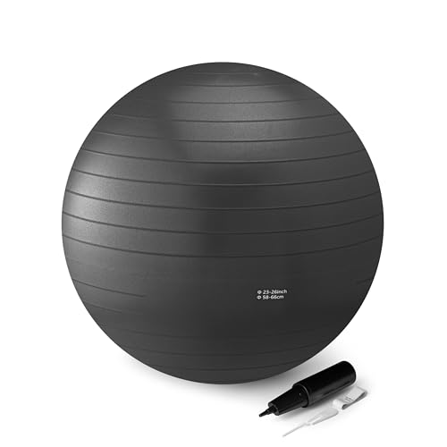 Amazon Basics palla fitness yoga 65 cm nera antiscoppio
