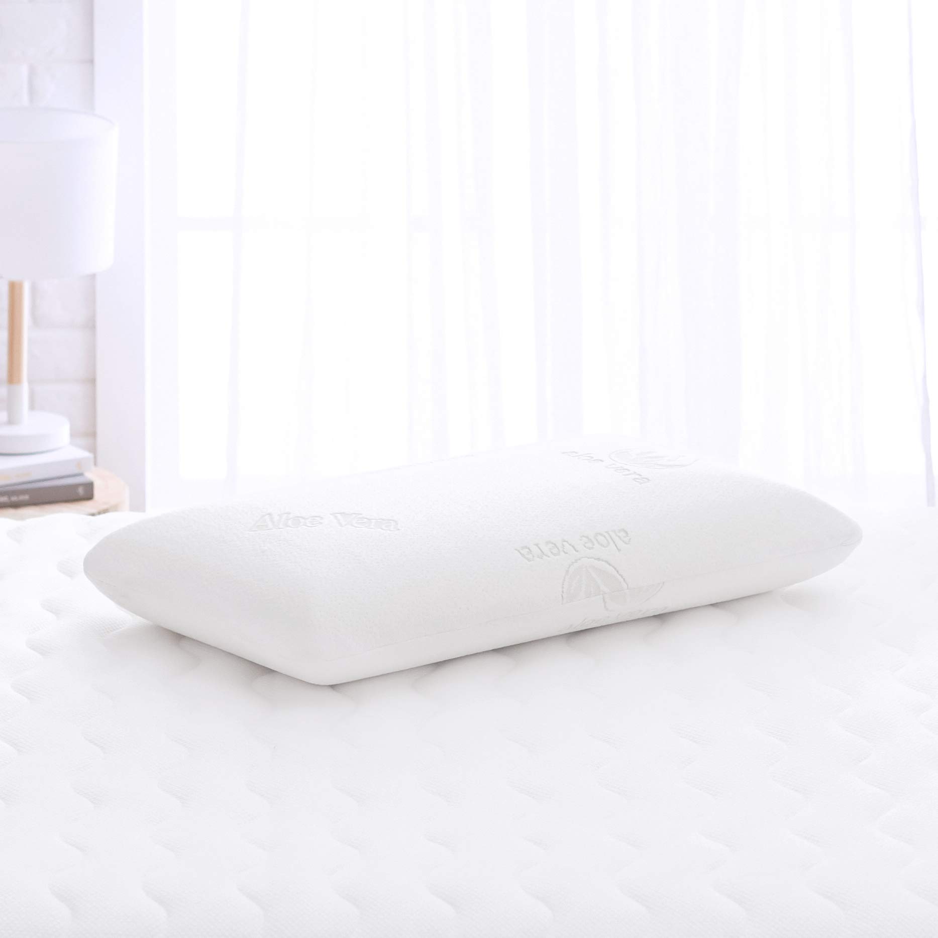 Amazon Basics cuscino memory foam aloe vera 70x42