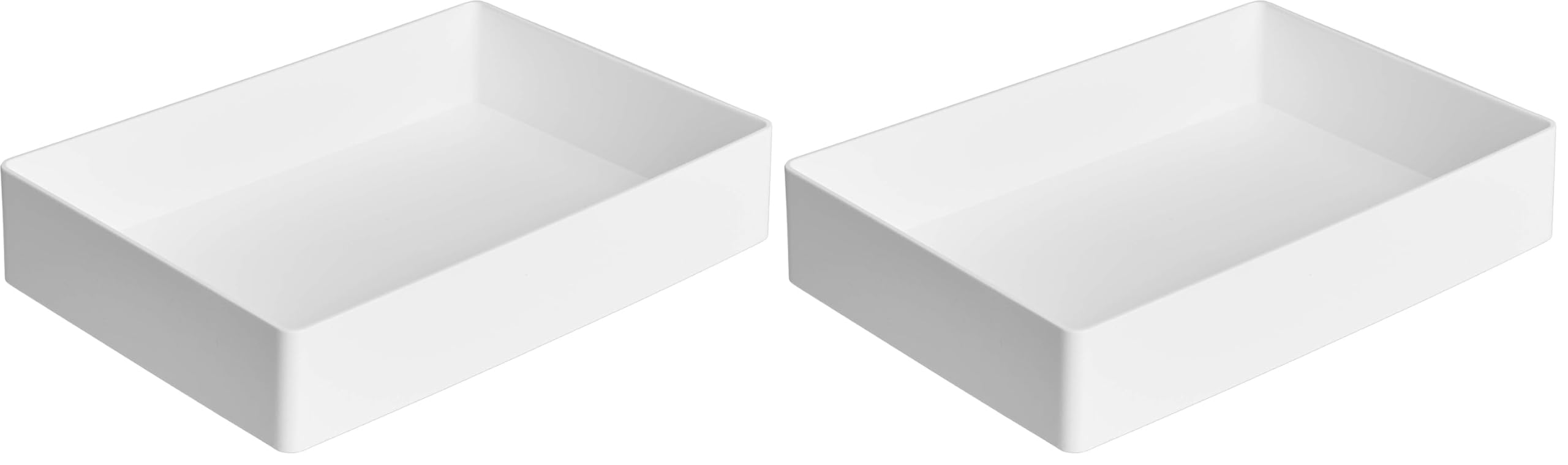 Amazon Basics Organizer Portariviste Plastica 2pz Bianco