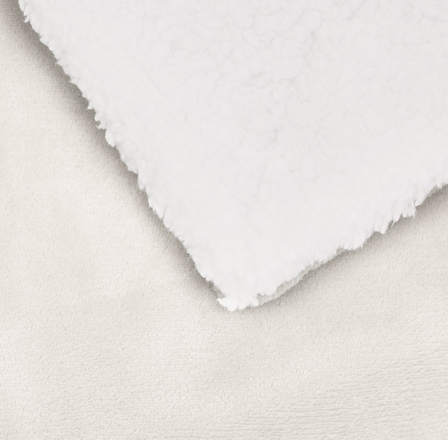 Amazon Basics Coperta Micro-Mink Sherpa 150x200cm Panna