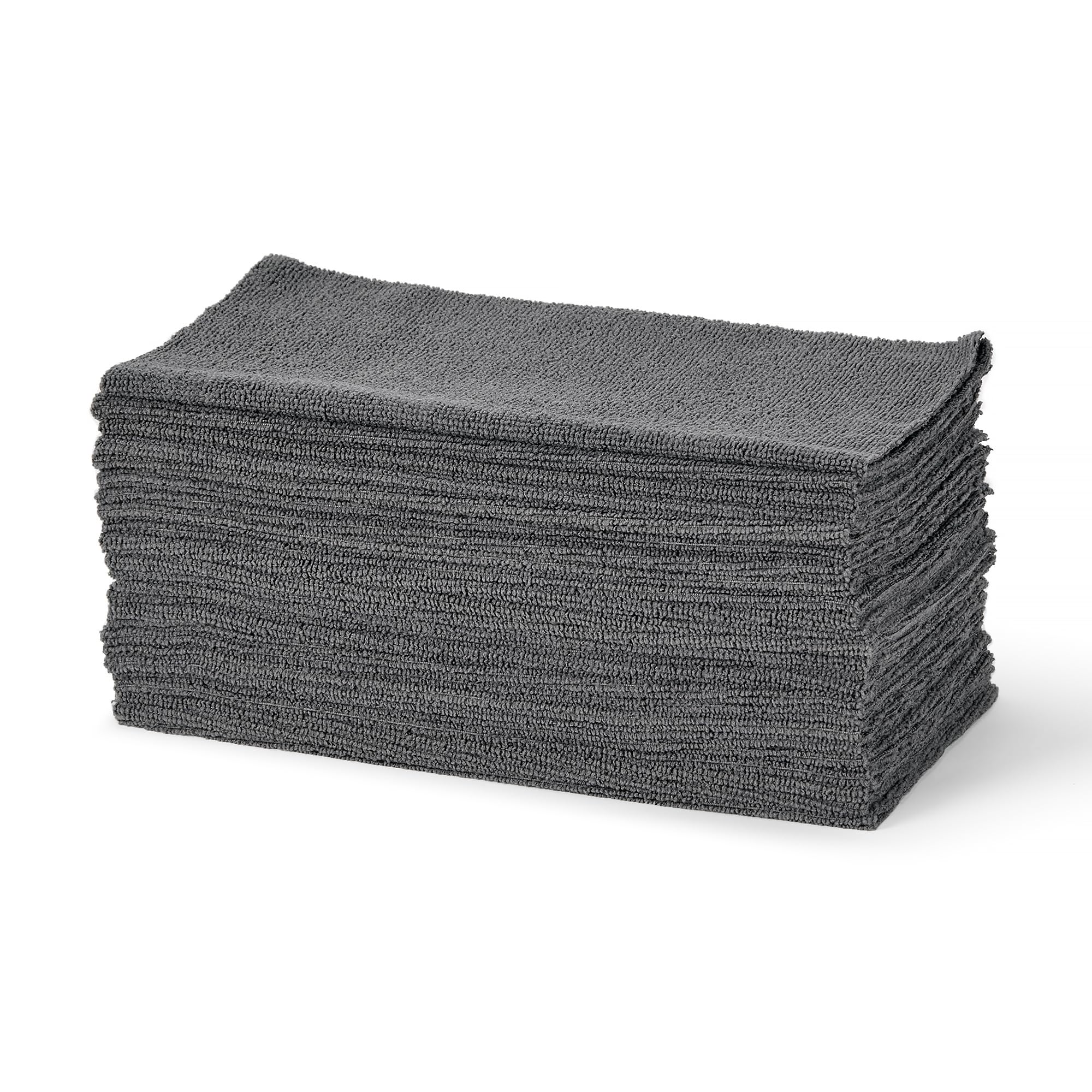 Amazon Basics Panni Microfibra Grigi 30x30 cm 24 Pezzi per Auto
