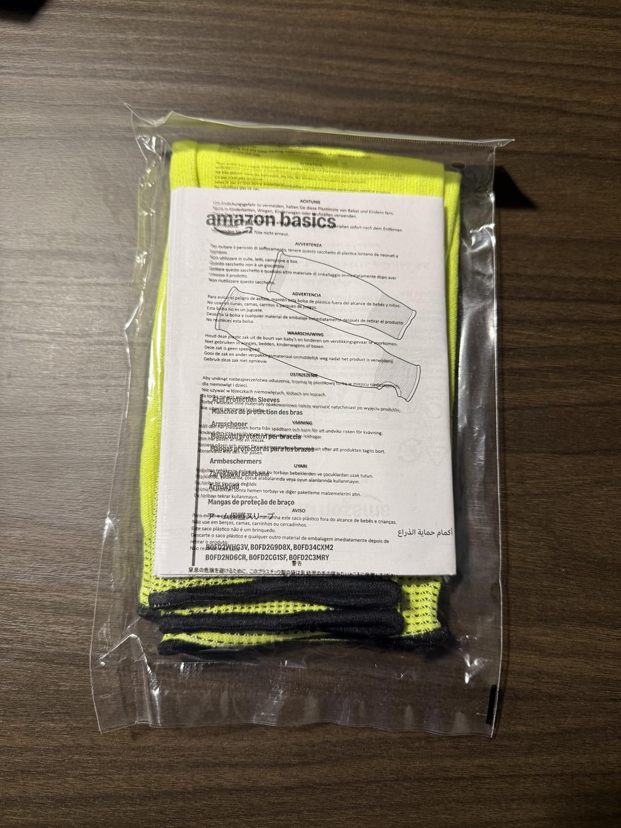 Amazon Basics Manicotti Braccia Antitaglio Gialli Protezione Lavoro