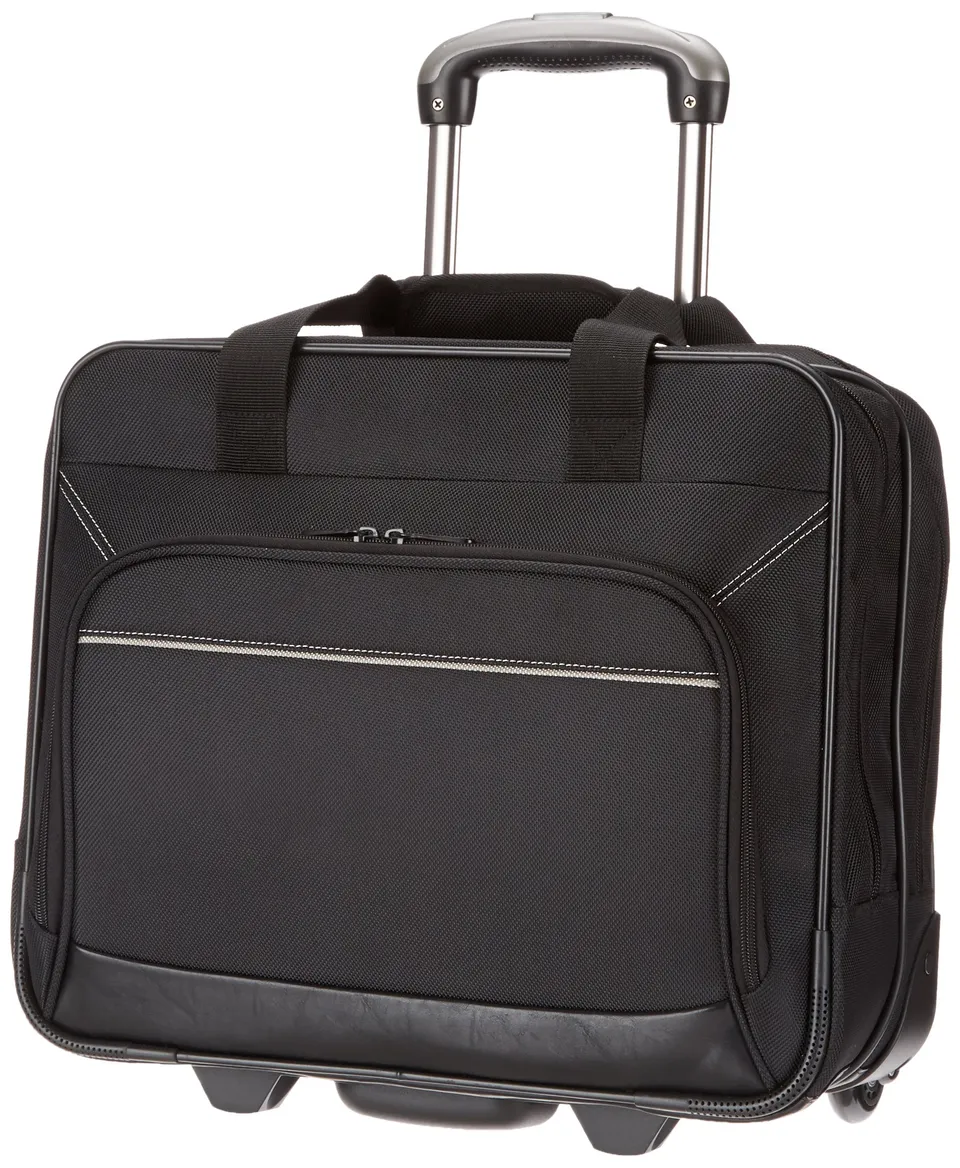 AmazonBasics Borsa Laptop con Ruote da Viaggio Nera