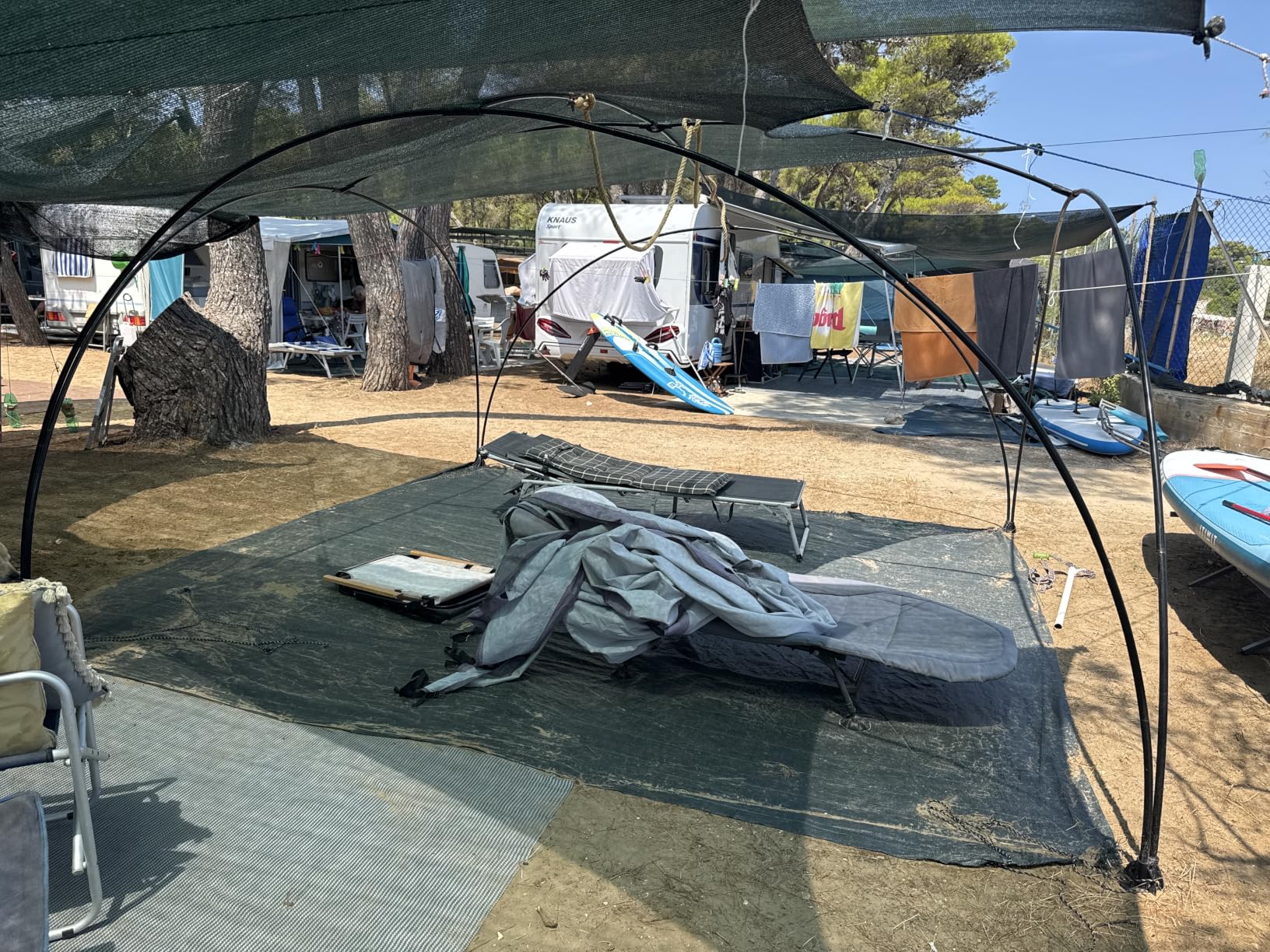 Amazon Basics Gazebo Giardino Spiaggia 3,65x3,65 m Verde