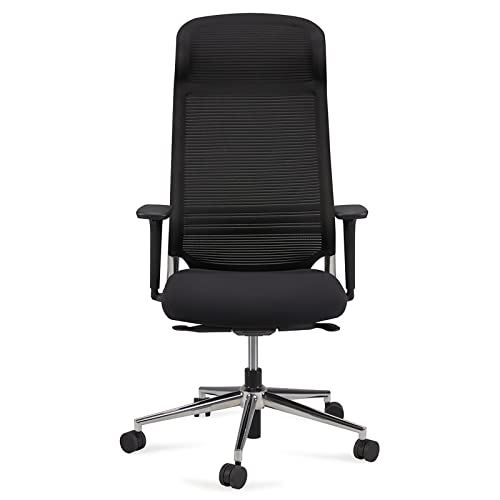 Amazon Basics Sedia Ufficio Ergonomica Nera Schienale Alto in Rete
