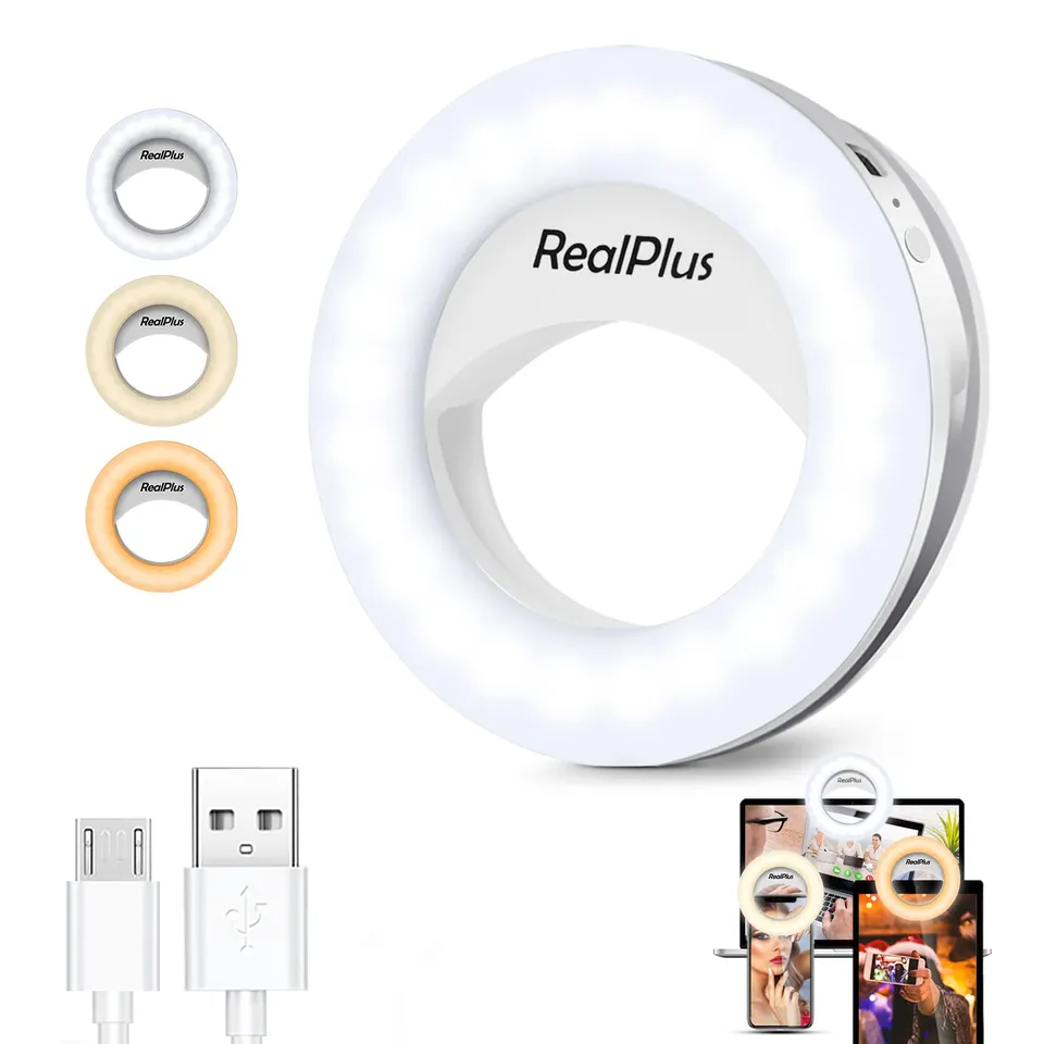 RealPlus ring light selfie telefono clip 40 LED luce anulare