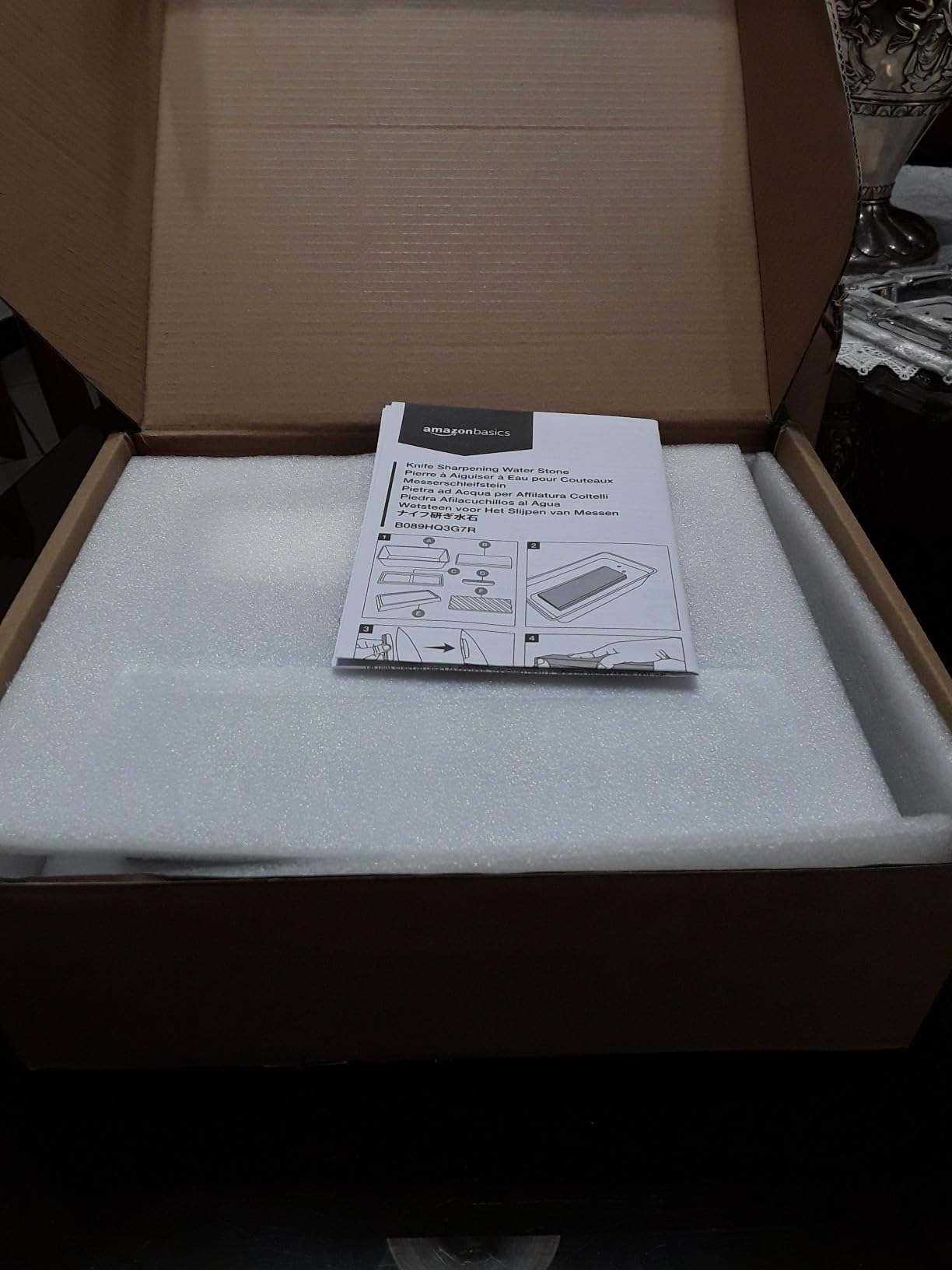 AmazonBasics 1000/6000 Pietra Affilacoltelli Doppia Faccia