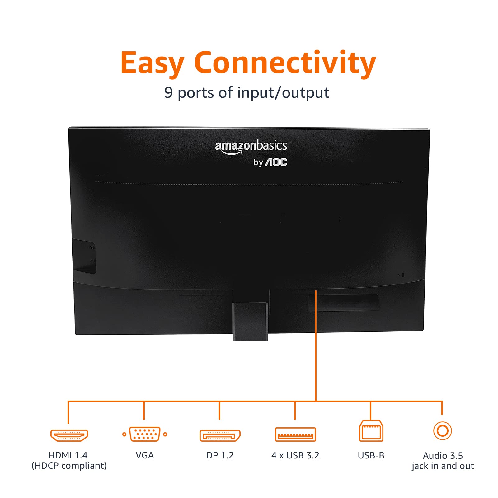 Amazon Basics Monitor IPS 27 Pollici FHD 75Hz HDMI Nero Altoparlanti