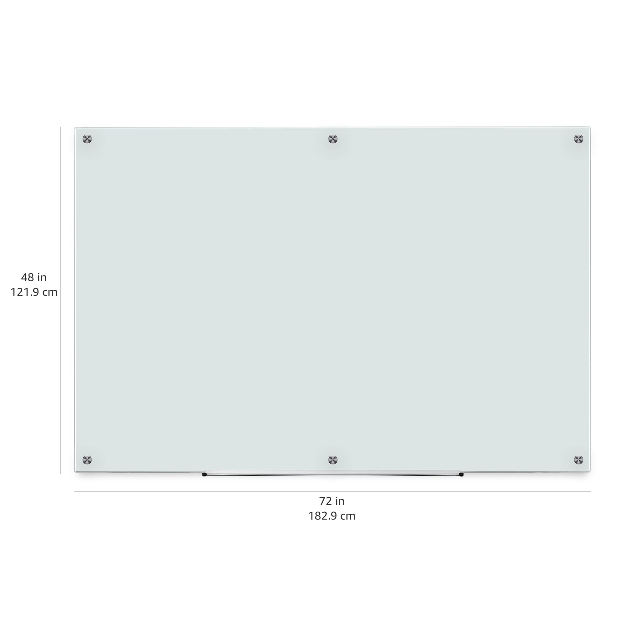 AmazonBasics Lavagna in Vetro Magnetica Bianca 183x122 cm Cancellabile