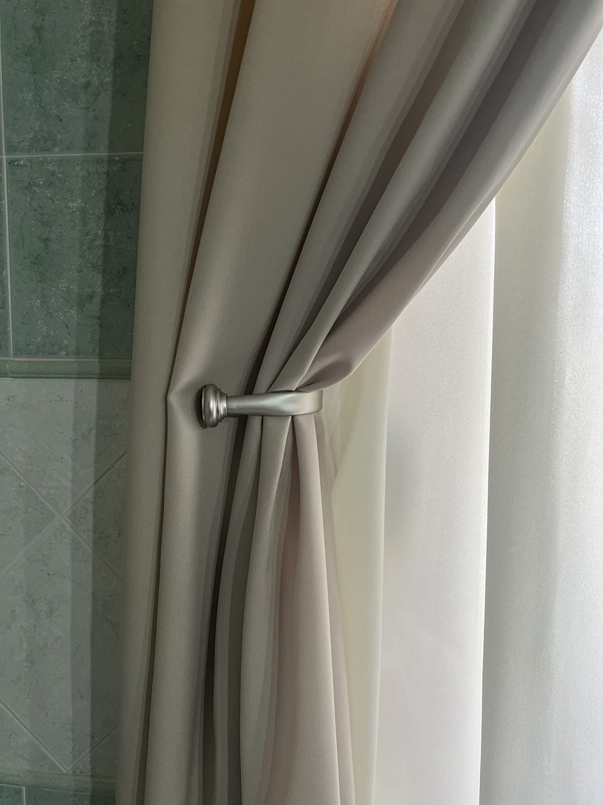 Amazon Basics Fermatenda Decorativi Set 2 Pezzi Nichel Metallo