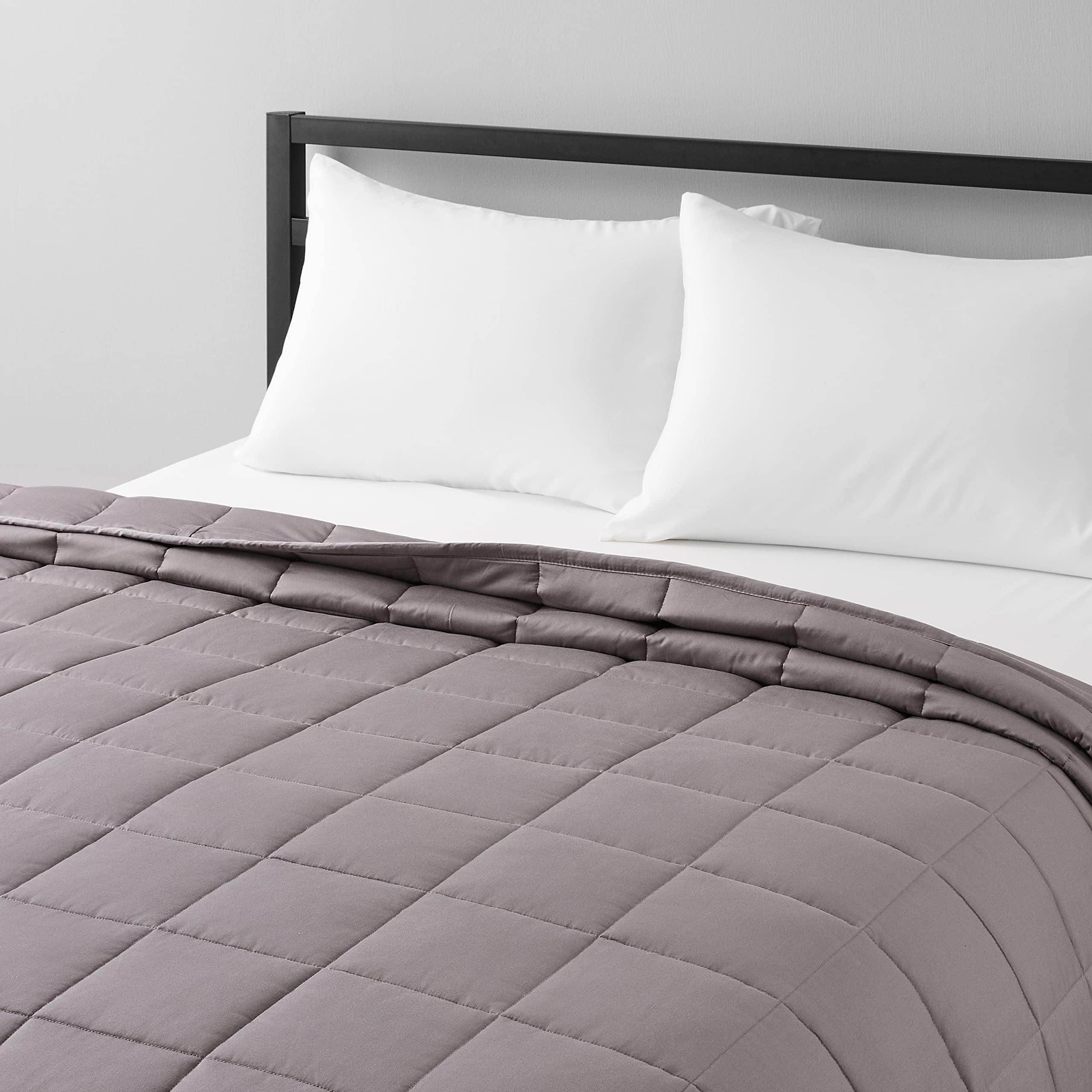 AmazonBasics Coperta ponderata 9 kg 152x203 cm grigio scuro cotone