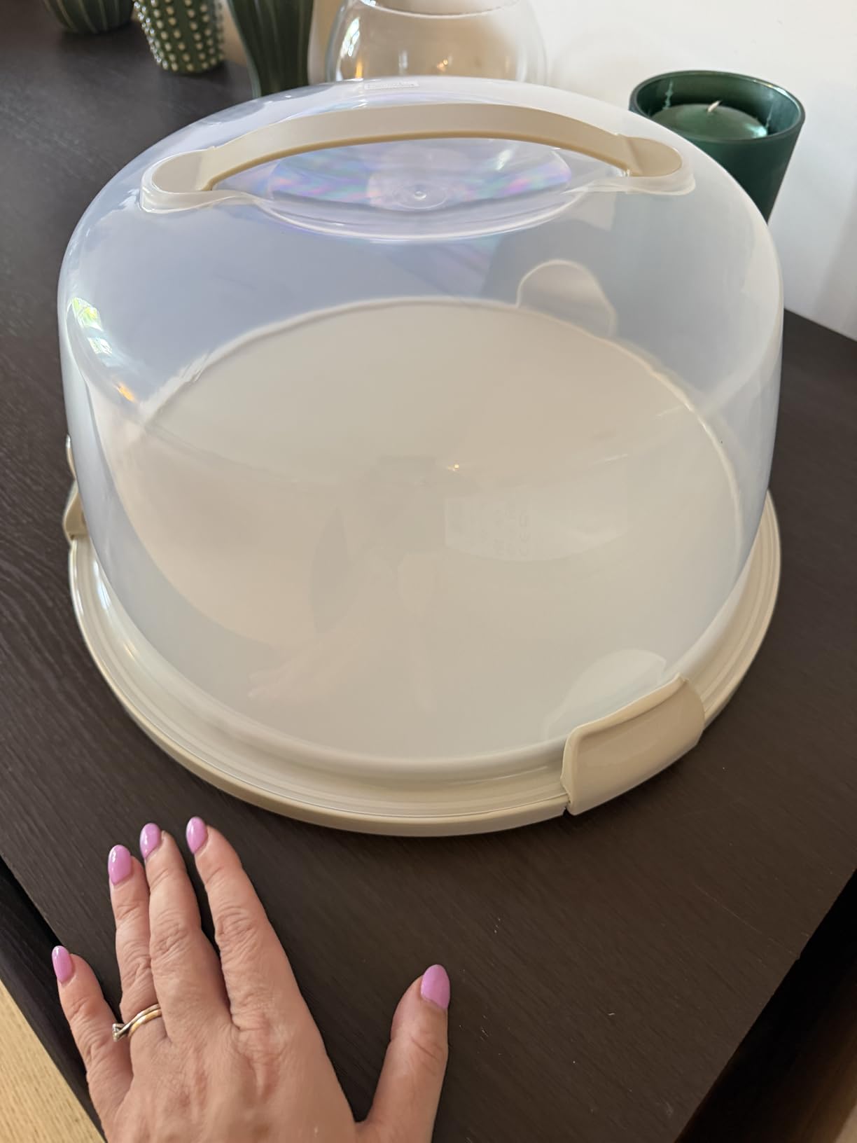 Amazon Basics Portatorta Rotondo 30 cm con Manico Senza BPA